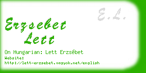 erzsebet lett business card